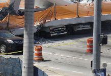 Identifican a 5 víctimas mortales del colapso de puente en Miami escombros de la estructura