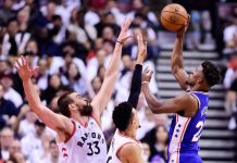 Butler anota 30 y 76ers vencen a Raptors para igualar serie jimmy