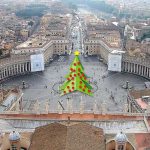 Inauguran nacimiento de arena y el árbol de Navidad del Vaticano nacimiento de arena
