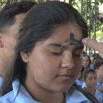 Estudiantes del CSB de Chinandega celebran inicio de la Cuaresma miercoles de ceniza