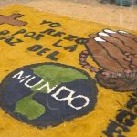 Realizan alfombras pasionarias en el barrio Oscar Gámez de Estelí esteli