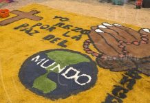 Realizan alfombras pasionarias en el barrio Oscar Gámez de Estelí esteli