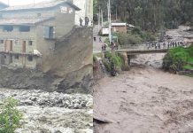Un muerto y 115 damnificados por hundimiento de las riberas de un río en Perú rio shiulla