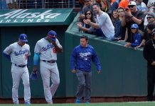 Dodgers: Puig, 10 días de baja por golpes en pie y cadera