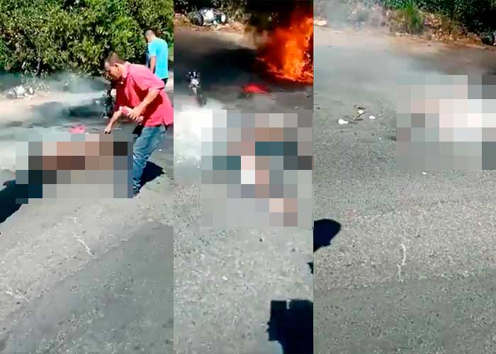 Quemado motociclista