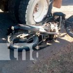 Motociclista muere bajo las pesadas llantas de un camión en Rivas nicaragua
