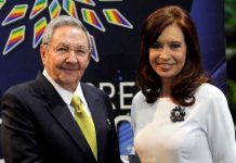 Cristina Fernández y Raúl Castro se reúnen en La Habana argentina
