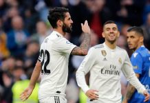 Dobletes de Isco y Asensio en goleada del Madrid en Copa