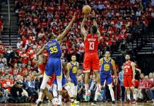Harden anota 38 y Rockets igualan serie ante Warriors james