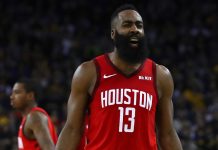 Harden guía a Rockets a triunfo sobre Warriors en prórroga james