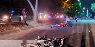 nicaragua , managua, waspan sur, accidente de tránsito, motociclista,