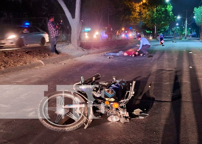 nicaragua , managua, waspan sur, accidente de tránsito, motociclista,