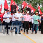 nicaragua, siuna, alcaldia, entrega de carretera, concreto hidraulica,