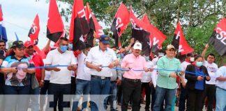 nicaragua, siuna, alcaldia, entrega de carretera, concreto hidraulica,