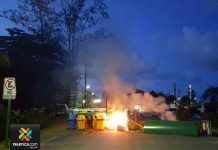 Policía de Costa Rica despeja tranque de grupo vandálico en una refinadora tranques