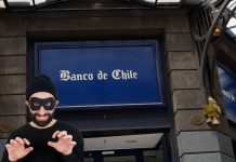 Intrépido estafador realizó robo millonario en banco de Chile ladron
