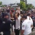 Policías detienen a migrantes hondureños en Chiapas, México policias