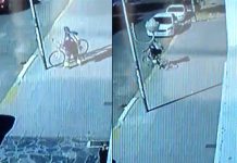 Lo agarran peinándose una bicicleta a plena luz del día en Banfield argentina