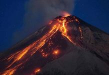 Continúa erupción efusiva del Volcán de Fuego erupcion