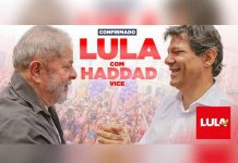 Brasil: Ex ministro Fernando Haddad es el compañero de fórmula de Lula formula presidencial