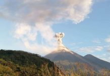 Riesgo del volcán de Fuego sigue latente en Guatemala volcan de fuego