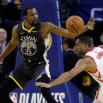 Durant vuelve a liderar a Warriors, aventajan a Rockets 2-0 kevin