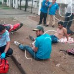 Conductor y pasajero de motocicleta lesionados en accidente en el club terraza nicaragua
