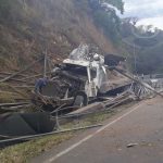 Accidente de camión deja 3 lesionados en carretera Matagalpa- Jinotega nicaragua