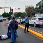 Joven resulta lesionada al ser atropellada por una motocicleta nicaragua