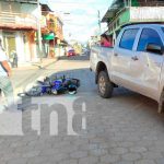 Supuesta invasión de carril deja lesionado a motorizado en Juigalpa nicaragua