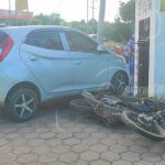 Tres personas en moto, incluido una menor, sufren accidente en Juigalpa nicaragua