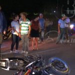Choque entre caponera y motocicleta en la Ctra. Panamericana Norte nicaragua