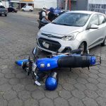 Alegría de motociclista por ser papá es retrasada por accidente en Managua nicaragua