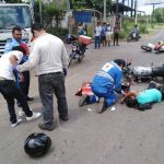 Choque entre motos deja tres lesionados en Sabana Grande nicaragua