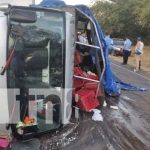 Al menos nueve lesionados tras vuelco de camión en Ctra. a Boaco nicaragua