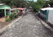 Obras de adoquinado en comunidad de San Rafael del Sur nicaragua