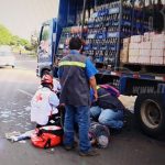 Imprudencia de furgonero casi termina en tragedia en el sector de la Rotonda La Virgen nicaragua
