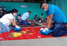 DGB capacita en técnicas para emergencias a personal del BANPRO nicaragua