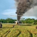 avioneta incendiada
