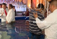 Realizan bautizo masivo en la Plaza 22 de agosto nicaragua