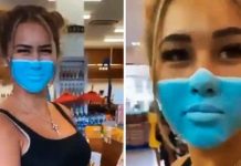 Se pintó una mascarilla en la cara para entrar a supermercado en Bali (VIDEO) bali, video, viral, coronavirus, mascarilla pintada, coronavirus,