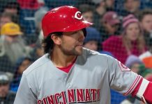 Blandino con amargo debut en Grandes Ligas reds