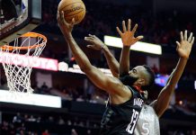 Harden anota 44, Rockets vencen a Wolves 104-101 en los playoffs james harden