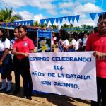 Estudiantes de Bilwi conmemoran la Batalla de San Jacinto y la Independencia nicaragua