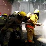Bomberos realizan ejercicio en Managua sobre incendio por fuga de gas nicaragua