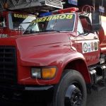 Camiones de bomberos parten hacia la nueva estación en San Miguelito nicaragua