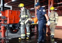 Bomberos realizan ejercicio demostrativo en rescate de personas nicaragua
