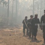 Trabajan para controlar incendio forestal en la frontera con Honduras nicaragua