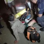 Ebrio provoca que motorizado se accidente en el kilómetro 37 de la carretera Sur