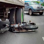 Joven por poco queda aplastado por un camión en Carretera Norte nicaragua